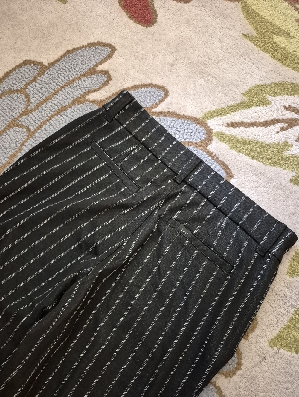 NWT Lee Black Pinstripe Dress Pants Womens Size Medoum - Picture 5 of 10